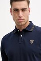 Hackett London polo bawełniane granatowy HM5600082