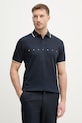 Hackett London polo bawełniane nadruk granatowy HM5600120