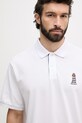 Oblačila Hackett London polo majica moška bombažna HM5600142 bela