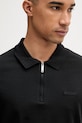 Calvin Klein polo tričko pánske bavlnené čierna LV04LE255G