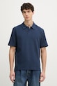 Trussardi polo męskie z bawełną granatowy G5058000102N