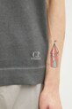 C.P. Company polo bawełniane szary 20CMKN204A110646S