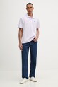 Calvin Klein Jeans polo tričko pánske bavlnené LV04RF209G fialová SS26