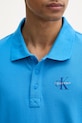 Calvin Klein Jeans polo męskie bawełniane LV04RF209G niebieski