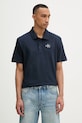 Calvin Klein Jeans polo męskie bawełniane granatowy LV04RF209G