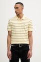Calvin Klein Jeans polo męskie bawełniane żółty LV04RF216G