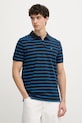 Calvin Klein Jeans polo męskie bawełniane niebieski LV04RF216G