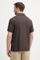Ρούχα Calvin Klein Jeans πόλο ανδρικό με βαμβάκι LV04RF205G καφέ