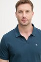 Calvin Klein Jeans polo męskie bawełniane turkusowy LV04RF215G
