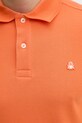 Βαμβακερό μπλουζάκι πόλο United Colors of Benetton 3089J3179. πορτοκαλί