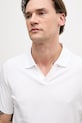 Lindbergh polo męskie bawełniane z elastanem biały 30.404036A
