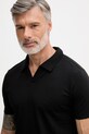 Lindbergh polo męskie bawełniane z elastanem czarny 30.404036A