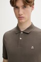 Marc O'Polo polo męskie bawełniane brązowy 5000012674