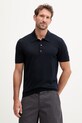 Fusalp polo swetrowe męskie z wiskozą HENRYO granatowy H2118