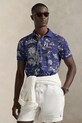 Polo Ralph Lauren polo bawełniane wzorzyste granatowy 710B13971