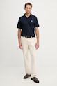 Lacoste polo z dodatkiem lnu PH2449 granatowy SS26