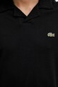 Lacoste тениска с яка с добавен лен мъжка черен PH2449