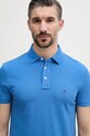 Tommy Hilfiger polo da uomo blu MW0MW17771..