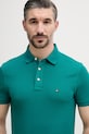 Tommy Hilfiger polo tričko pánske tyrkysová MW0MW17771..