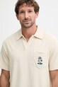 Tommy Hilfiger polo pánské s bavlnou SUMMER béžová MW0MW42773