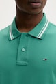 Tommy Jeans polo męskie bawełniane DM0DM22700 zielony