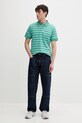 Tommy Jeans polo męskie bawełniane DM0DM22708 zielony SS26