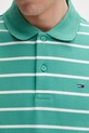 Tommy Jeans polo męskie bawełniane zielony DM0DM22708