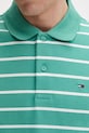 Tommy Jeans polo męskie bawełniane zielony DM0DM22708
