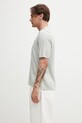 Maison Kitsuné polo męskie z lnem QM00203KT1198 szary SS26