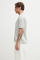 Maison Kitsuné polo męskie z lnem QM00203KT1198 szary SS26