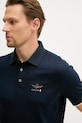 Aeronautica Militare polo męskie bawełniane granatowy PO1907UJ00682
