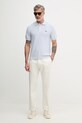 Lacoste polo męskie bawełniane AH1043 niebieski SS26