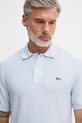 Lacoste polo męskie bawełniane niebieski AH1043