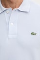Lacoste polo męskie bawełniane AH1043 niebieski