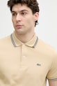 Lacoste polo męskie bawełniane beżowy PH9875