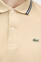 Lacoste polo męskie bawełniane PH9875 beżowy