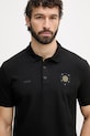 Ρούχα BOSS Green πόλο Ανδρικό βαμβακερό 50559263 μαύρο