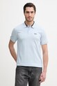 BOSS Green polo z elastanem niebieski 50559369