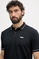 BOSS Green поло для мужчин из хлопка с эластаном тёмно-синий 50559369