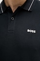 BOSS Green поло для мужчин из хлопка с эластаном 50559369 тёмно-синий