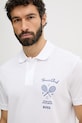 BOSS Green polo bawełniane biały 50559753