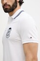 Tommy Hilfiger polo tričko pánske s bavlnou MW0MW43061 biela
