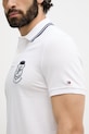 Tommy Hilfiger polo tričko pánske s bavlnou MW0MW43061 biela