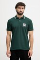 Tommy Hilfiger polo majica moška z bombažem zelena MW0MW43061