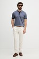 BOSS polo da uomo in cotone Parlay 238 50559668 blu SS26