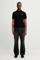 Kenzo polo bawełniane GOTS KENZO WILD TIGER SLIM POL FG55PO1014PU czarny