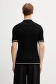 Odzież Filling Pieces Fine Knit polo bawełniane męskie 412670500302.131 czarny