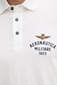 Bavlnené polo tričko Aeronautica Militare PO1926UJ00723 biela