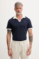 Karl Lagerfeld polo pánské s bavlnou námořnická modř B2M46062
