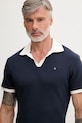 Karl Lagerfeld polo pánské s bavlnou námořnická modř B2M46062